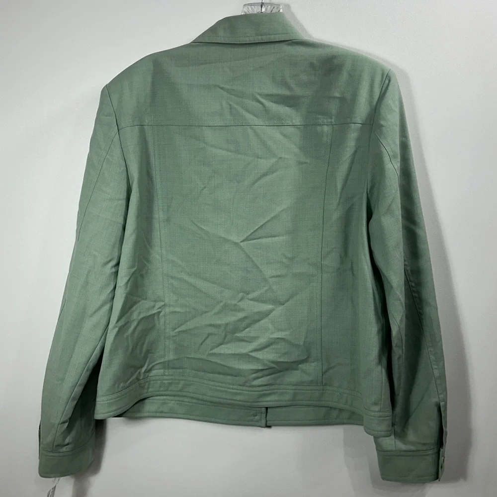 Pendleton  Women’s 100% Virgin Wool Green Button-Up Jacket size 14. NWT